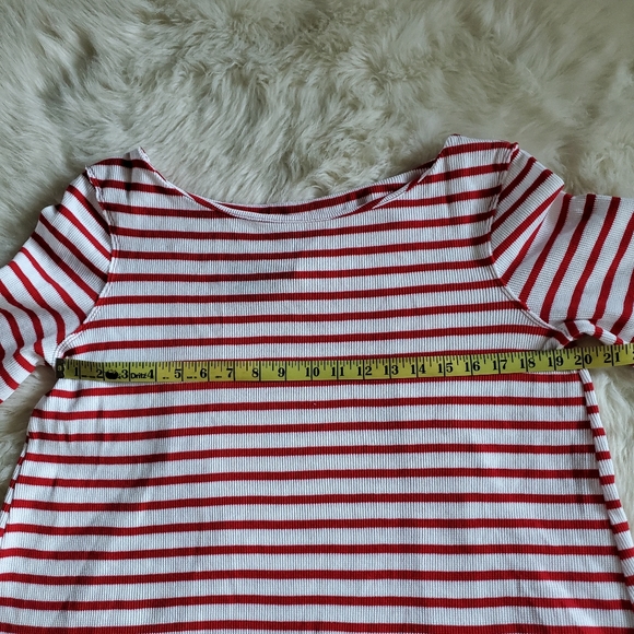 Free People Top Cannes Tee Red White Stripe Size S NWT - Picture 13 of 15